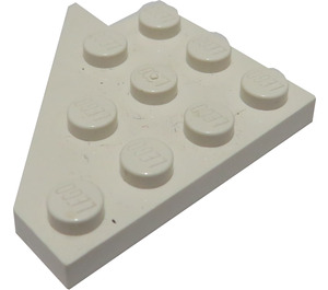 LEGO Hvit Kile Plate 4 x 4 Vinge Høyre (3935)