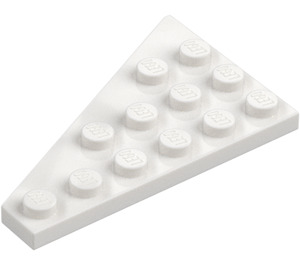 LEGO Vit Kil Platta 4 x 6 Vinge Höger (48205)