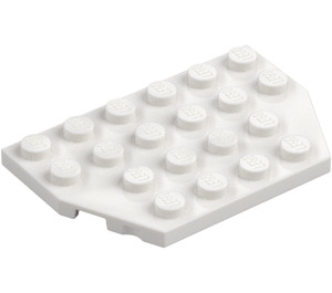 LEGO Hvit Kile Plate 4 x 6 uten Hjørner (32059 / 88165)