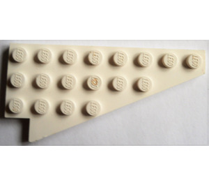 LEGO blanc Coin assiette 4 x 8 Aile Droite sans encoche pour tenon