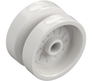 LEGO White Wheel Rim Ø18 x 12mm with Etched Rim (18976 / 65192)