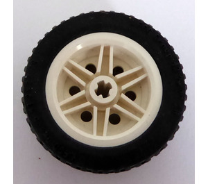 LEGO White Wheel Rim Ø30 x 20 with No Pinholes, with Reinforced Rim with Tire, Low Profile, Wide Ø43.2 X 22 ZR