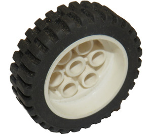 LEGO White Wheel Rim 30mm x 12.7mm Stepped with Tire 13 x 24