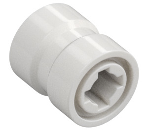 LEGO White Wheel Rim Ø8.1 x 9mm (Notched Hole, Reinforced Back) (74967)