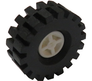 LEGO Weiß Rad Felge Ø8 x 6.4 ohne Seite Notch mit Reifen 8/ 75 x 8 Offset Treten