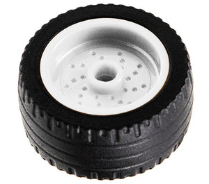 LEGO White Wheel Rim Dia. 18 x 12 Stud with Black Tyre low profile 24x12