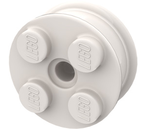 LEGO White Wheel with Pin Hole (4259)