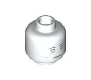 LEGO White White Stone Statue Minifigure Head (Recessed Solid Stud) (3626 / 34148)