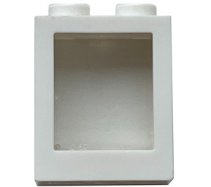 LEGO Bianco Window 1 x 2 x 2 without Sill with Transparent Glass