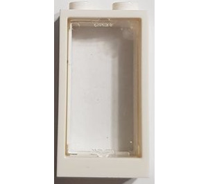 LEGO White Window 1 x 2 x 3 without Sill (60593) with glass