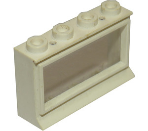 LEGO Biały Okno 1 x 4 x 2 Classic z Fixed Szkło i Długi Parapet