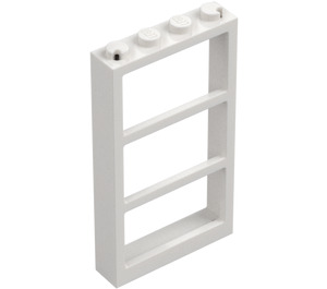 LEGO White Window 1 x 4 x 6 Frame with Three Panes (46523 / 57894)