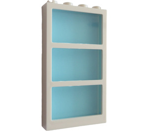 LEGO Wit Window 1 x 4 x 6 Frame with Transparent Light Blue Glass