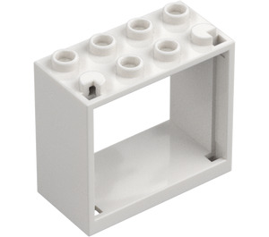 LEGO Blanco Ventana 2 x 4 x 3 con agujeros cuadrados (60598)