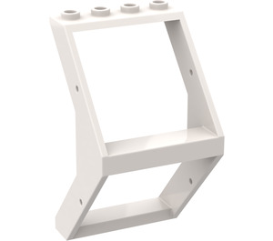 LEGO White Window 4 x 4 x 6 Outward Sloping