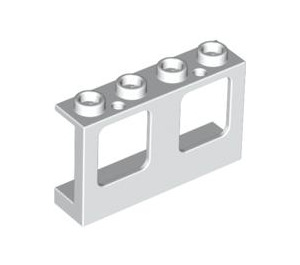 LEGO Weiß Fenster Rahmen 1 x 4 x 2 mit hohlen Bolzen (61345)