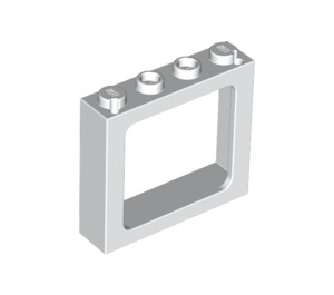 LEGO White Window Frame 1 x 4 x 3 (center studs hollow, outer studs solid) (6556)