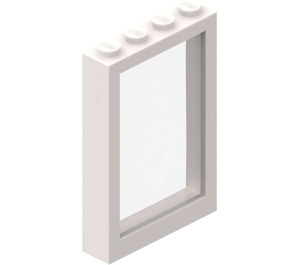 LEGO White Window Frame 1 x 4 x 5 with Fixed Glass