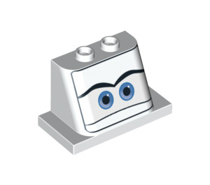 LEGO blanc Pare-brise 2 x 4 x 3 avec Queen Bleu Yeux (96227)