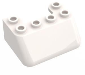 LEGO White Windscreen 3 x 4 x 1 & 1/3 with 6 Studs on Top