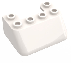 LEGO Weiß Windschutzscheibe 3 x 4 x 1 & 1/3 mit 6 Bolzen auf oben
