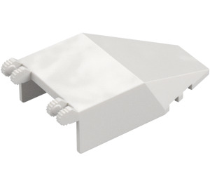 LEGO White Windscreen 4 x 7 x 1.6 (30372 / 54695)