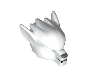 LEGO White Wolf Mask with Fangs and Gray Nose (11233 / 12830)