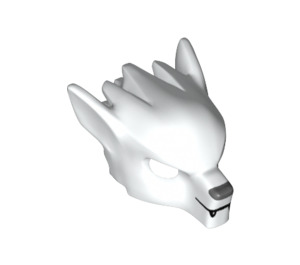 LEGO Wit Wolf Masker met Fangs en Grijs Neus (11233 / 12830)