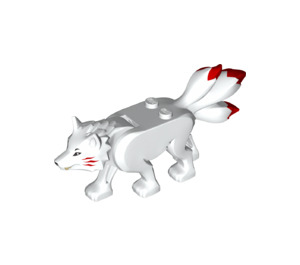 LEGO White Wolf with Red Markings (Akita) (65476)