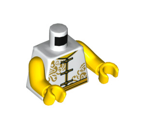 LEGO Wit Vrouw in Wit Chinese Minifiguur Torso (973 / 76382)