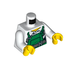 LEGO Valkoinen Nainen Robber Pienoishahmo Vartalo (973 / 76382)