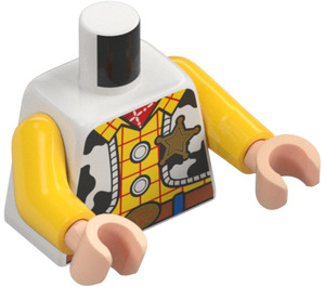 LEGO White Woody Minifig Torso (973 / 76382)