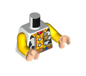 LEGO White Woody Minifig Torso (973 / 76382)