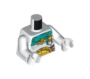LEGO Wit Geel Tusk Elephant Minifig Torso (973 / 76382)