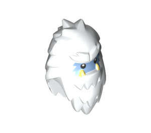 LEGO White Yeti Head with Bright Light Blue Face (14284)