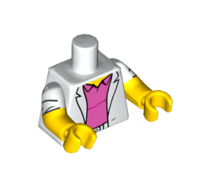 LEGO White Yuppie Minifig Torso (973 / 16360)