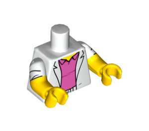 LEGO Blanco Yuppie Minifigura Torso (973 / 16360)