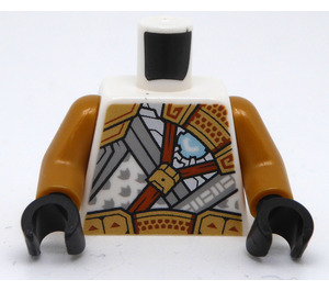 LEGO Weiß Zane (Golden Ninja) Torso (973 / 76382)