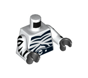 LEGO White Zebra-Man - From LEGO Batman Movie Minifig Torso (973 / 76382)