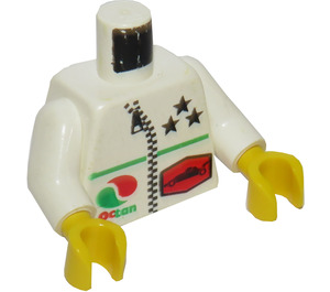 LEGO White Zippered Octan Jacket with Stars Torso (973 / 73403)