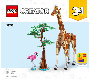 LEGO Wild Safari Animals Set 31150 Instructions