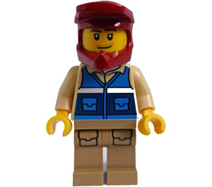 LEGO Wildlife Rescue Boat Driver with Helmet Minifigure