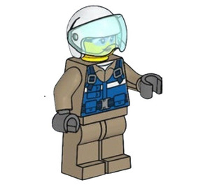 LEGO Wildlife Rescue Pilot with Helmet and Light Blue Goggles Minifigure