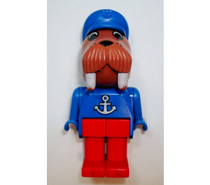 LEGO Wilfred Walrus mit Anchor oben Fabuland Figur