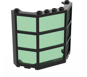 LEGO Window Bay 3 x 8 x 6 with Transparent Green Glass (30185)