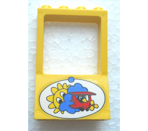 LEGO Window Frame 2 x 4 x 5 Fabuland with Clouds and Sun Sticker (4608)