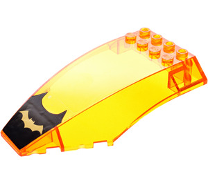 LEGO Windschutzscheibe 10 x 6 x 2 mit Batman Logo Aufkleber (45705)