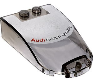 LEGO Windscreen 4 x 6 x 1.3 with Audi e-tron quattro on Flat Silver Cover (18973 / 25308)