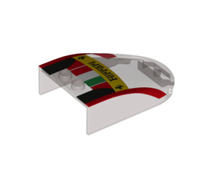 LEGO Windscreen 4 x 6 x 1.3 with 'Ferrari', Italian Flag (18973 / 20417)