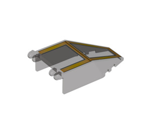 LEGO Windscreen 4 x 7 x 1.6 with Y-Wing Pattern (30372 / 86409)